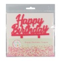 Cake Topper Happy Birthday rosa - Culpitt in vendita su Sugarmania.it