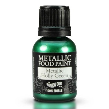 Food Paint Metalic Holly Green - Rainbow Dust in vendita su Sugarmania.it