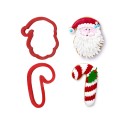 Set 2 tagliapasta Babbo Natale e candy cane - Decora in vendita su Sugarmania.it