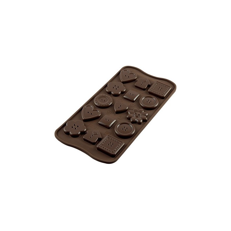 Stampo in silicone per cioccolatini Choco Button Silikomart - Silikomart in vendita su Sugarmania.it