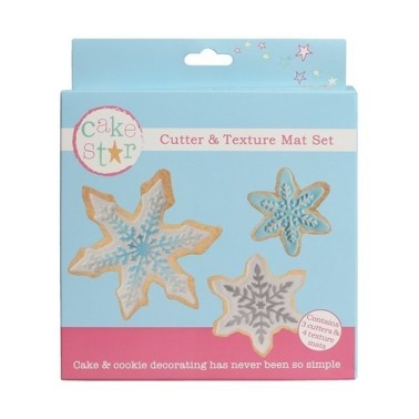 Set 3 stampi fiocchi di neve con texture Cake Star -  in vendita su Sugarmania.it