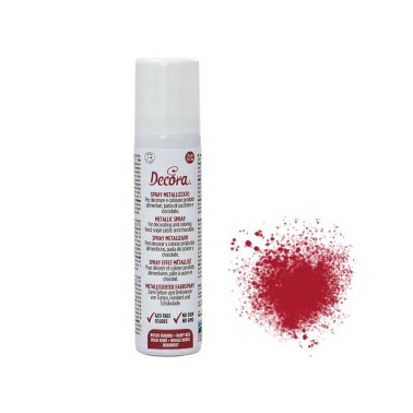 Spray alimentare rosso rubino Decora 75 ml - Decora in vendita su Sugarmania.it