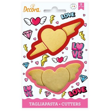 Set 2 tagliapasta Love Decora  - Decora in vendita su Sugarmania.it