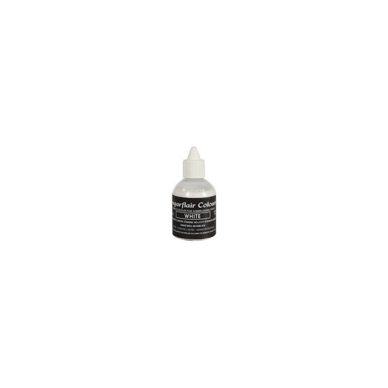 Colorante per aerografo BIANCO (white) Sugarflair 60 ml  - Sugarflair in vendita su Sugarmania.it