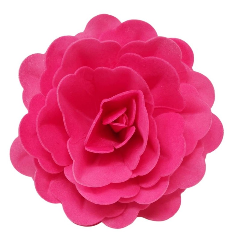 Rosa sfumata fucsia 12,5 cm fiore in cialda - Terezie Jirsova in vendita su Sugarmania.it