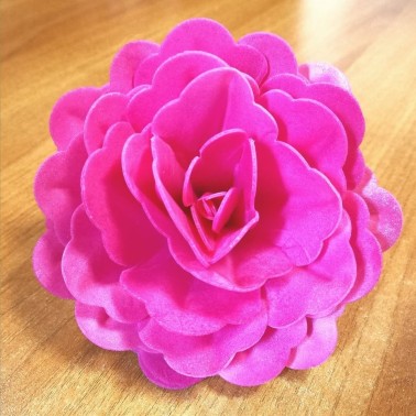 Rosa sfumata fucsia 12,5 cm fiore in cialda - Terezie Jirsova in vendita su Sugarmania.it