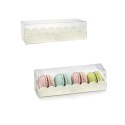 10 pz scatole per macarons trasparenti fondo bianco - Scotton in vendita su Sugarmania.it
