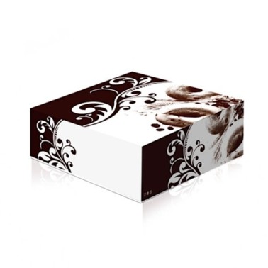 4 x different color 29,2 cm scatole per torta set con 4 x 27,9 cm Squre tappetini per torte con manico 