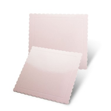 Sottotorta quadrato rosa baby bordo smerlato -  in vendita su Sugarmania.it