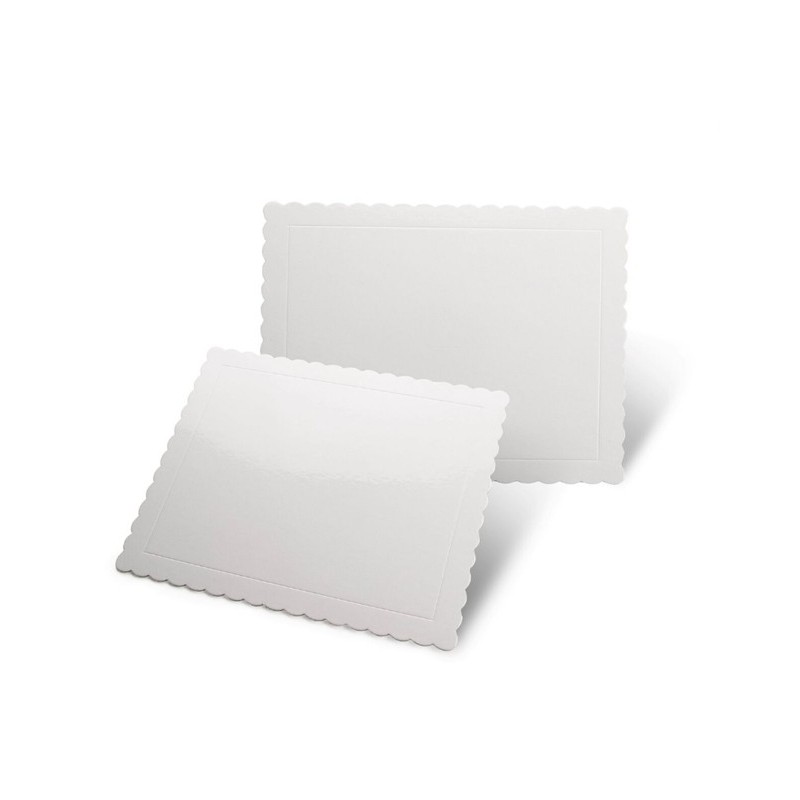 Sottotorta rettangolare bianco bordo smerlato -  in vendita su Sugarmania.it