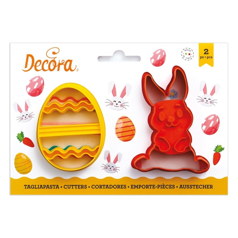 8 Stampini Biscotti Pasquali - Forme Coniglietto, Uovo, Pulcino Per Dolci