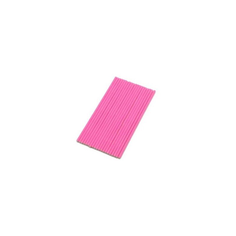 Bastoncini per cake pops rosa fluo 15 cm 20 pezzi - Silikomart in vendita su Sugarmania.it