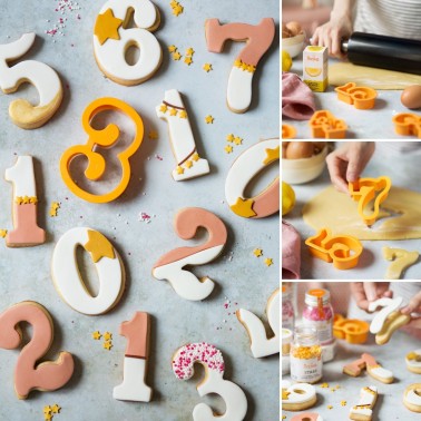 Set tagliapasta numeri extra large Decora  - Decora in vendita su Sugarmania.it