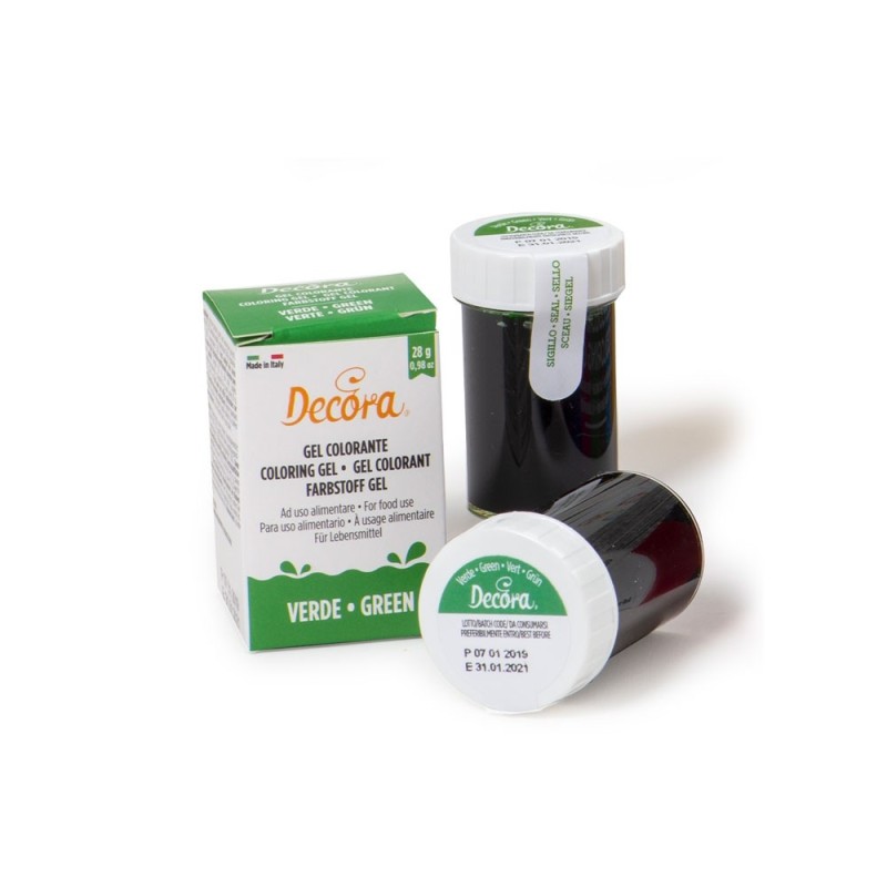 Colorante alimentare verde in gel Decora 28 g - Decora in vendita su Sugarmania.it