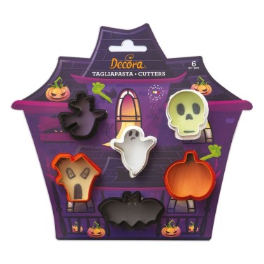 Set 6 tagliapasta Mini Halloween Decora - Decora in vendita su Sugarmania.it