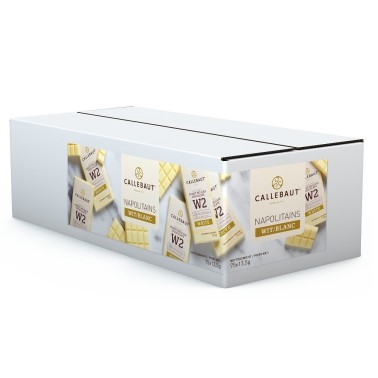 75 pezzi x 13,5 g Napolitains cioccolato bianco W2 Callebaut  - Callebaut in vendita su Sugarmania.it
