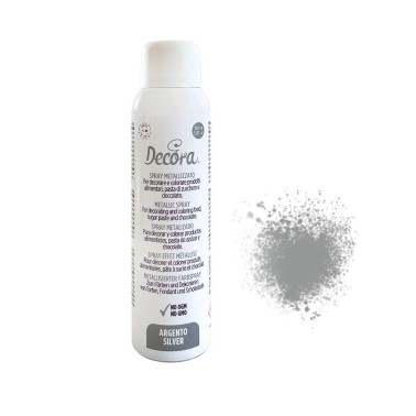 Spray alimentare Argento decora 150 ml - Decora in vendita su Sugarmania.it