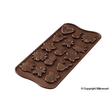 Stampo in silicone per cioccolatini Xmas Buttons Silikomart - Silikomart in vendita su Sugarmania.it