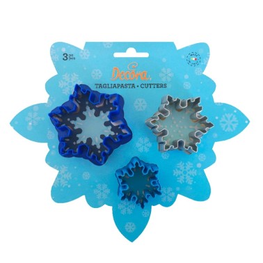 Tagliapasta Frozen star 3 pezzi Decora - Decora in vendita su Sugarmania.it