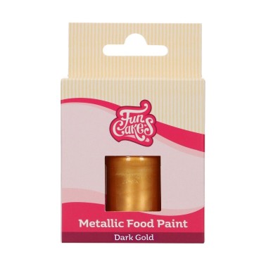 Pittura alimentare metalizzata oro scuro 30 ml FunCakes - Funcakes in vendita su Sugarmania.it