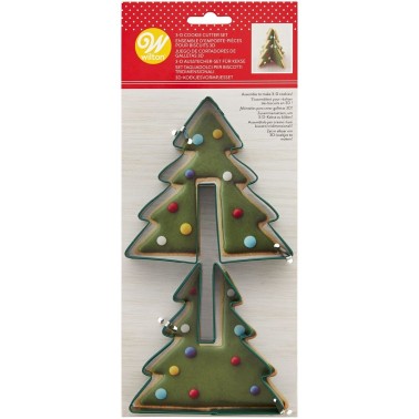 Set due tagliapasta 3D albero di Natale Wilton - Wilton in vendita su Sugarmania.it