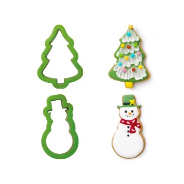 Tagliapasta albero di Natale e pupazzo neve - Decora in vendita su Sugarmania.it