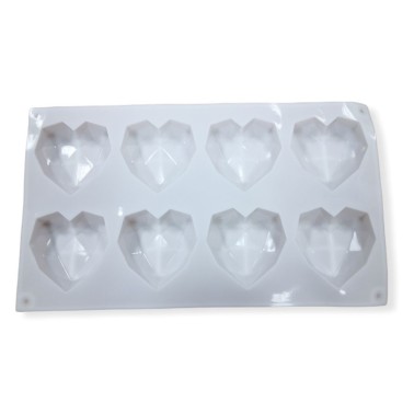 Stampo silicone cuore diamante 8 cavità - Sugarmania in vendita su Sugarmania.it