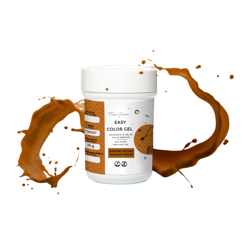 Colorante alimentare Easy color gel marrone mogano 35 g - Terezie Jirsova in vendita su Sugarmania.it Colorante alimentare Easy color gel marrone mogano 35 g - Terezie Jirsova in vendita su Sugarmania.it