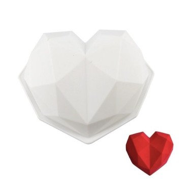 Stampo silicone cuore diamante 21 cm - Sugarmania in vendita su Sugarmania.it