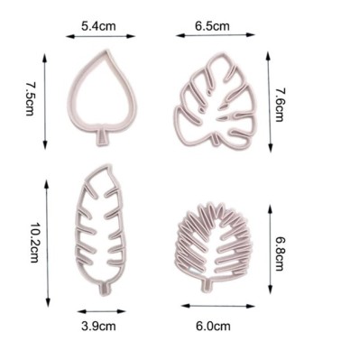 Set quattro cutter foglie tropicali -  in vendita su Sugarmania.it