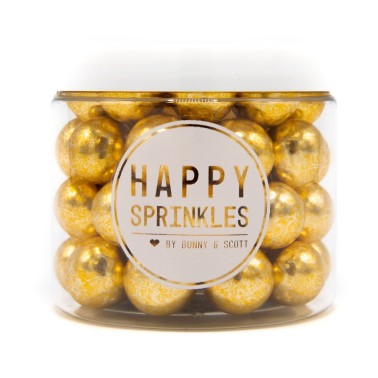 Happy Sprinkles Vintage Gold Choco XXL 130 g - Happy Sprinkles in vendita su Sugarmania.it