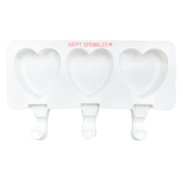 Stampo silicone cakesicle cuore 3 cavità - Happy Sprinkles in vendita su Sugarmania.it