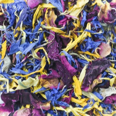 Petali di fiori colorati essiccati commestibili 10 g - Sugarmania in vendita su Sugarmania.it
