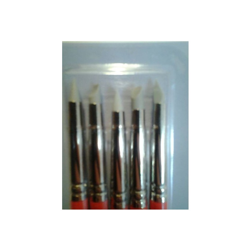 Set 5 pennelli in silicone misura 2 - Modecor in vendita su Sugarmania.it