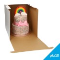 Set 10 pezzi scatola per torta rigida 30 x 30 x 30 cm  - Funcakes in vendita su Sugarmania.it