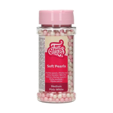 Perle di zucchero bianco rosa morbide 60 g Funcakes - Funcakes in vendita su Sugarmania.it