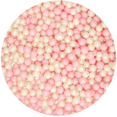 Perle di zucchero bianco rosa morbide 60 g Funcakes - Funcakes in vendita su Sugarmania.it