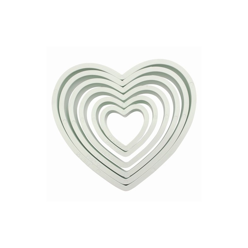 PME Plastic Cutter Heart Set/6 - PME in vendita su Sugarmania.it