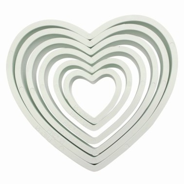 PME Plastic Cutter Heart Set/6 - PME in vendita su Sugarmania.it